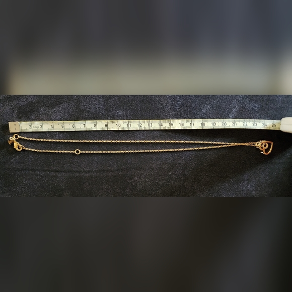 Coach Open Heart Pave CZ Gold Necklace - Picture 10 of 12